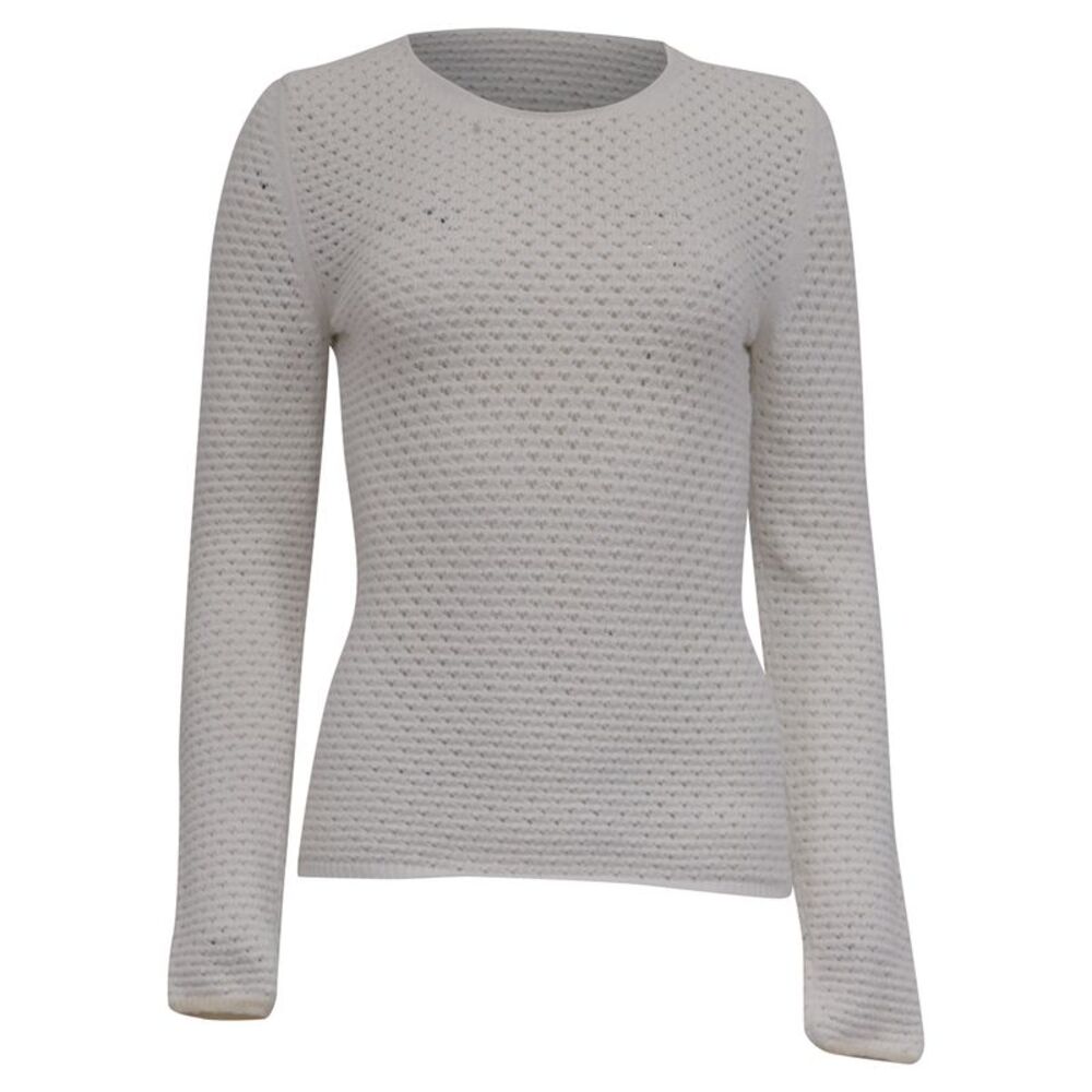 Chloé Crochet-Knit Sweater in White Cotton